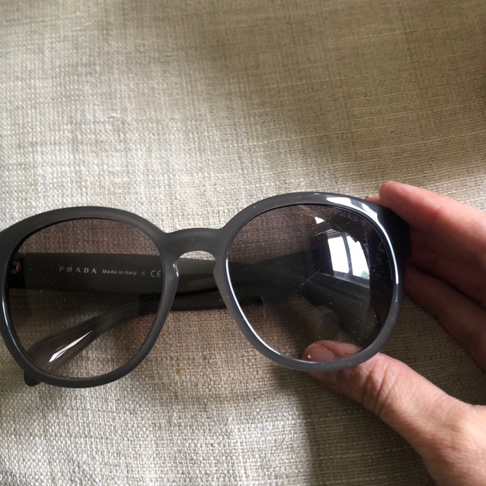 Prada oversized taupe sunglasses